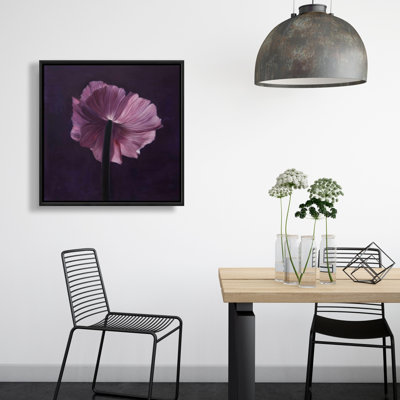 Toile pétales mauves | Décoration de chambre minimaliste | Cadre mauve
