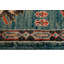 Jylène bleu tissé à la main à motif floral oriental 100% laine
