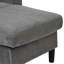Canapé modulaire 3 places avec rangement et repose-pieds confortable American Design