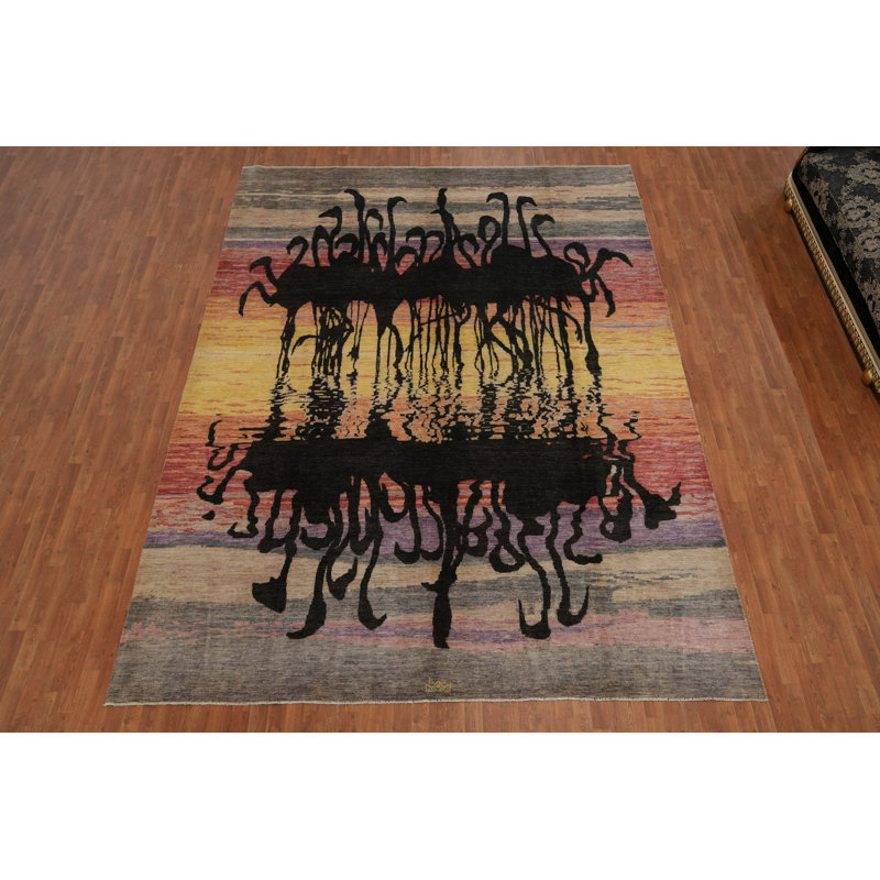 Tapis oriental à motif végétal 10 x 14