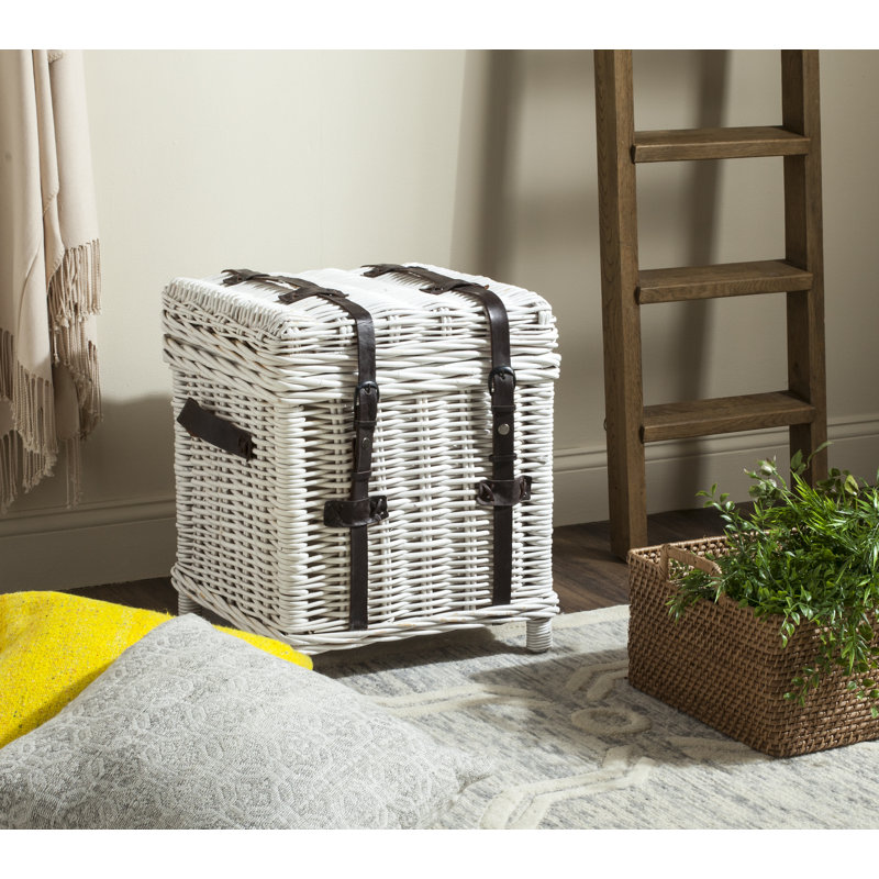 Table de bout avec rangement Vin, Blanc