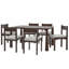 Ensemble de table de salle à manger 7 pièces pour 6 personnes, ensemble de table de salle à manger en bois pour 6 personnes avec chaises rembourrées pour la cuisine et la salle à manger (espresso)