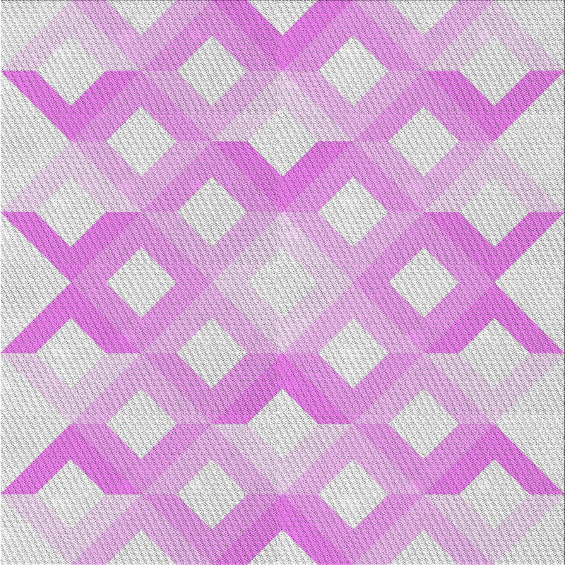 Tapis mauve à motif géométrique Koeller, Carré 6 pi