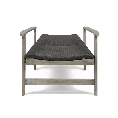 HAMPTON WOOD + WICKER CHAISE LOUNGE