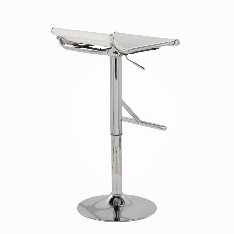 Tabouret de bar contemporain réglable, Blanc