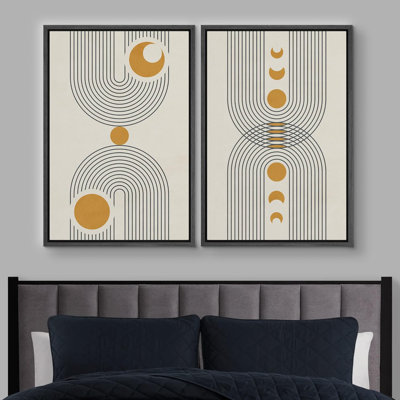 Mid-Century moderne bohème 2 pièces
