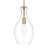 17.75" 1-Light Bell Pendant with Clear Seeded Glass-237345833