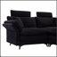 Canapé modulaire de 85,8 po de profondeur avec tissu en velours côtelé et repose-pieds, parfait pour un décor moderne et traditionnel-1129956982