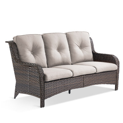 Carolina 75'' Polyethylene (PE) Wicker Outdoor Patio Sofa