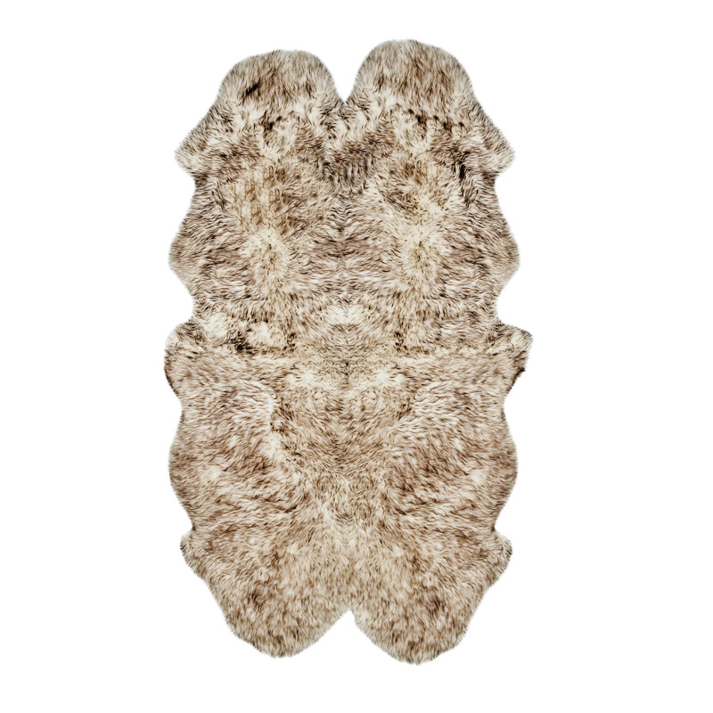 Tapis chocolat en peau de mouton Chatterton