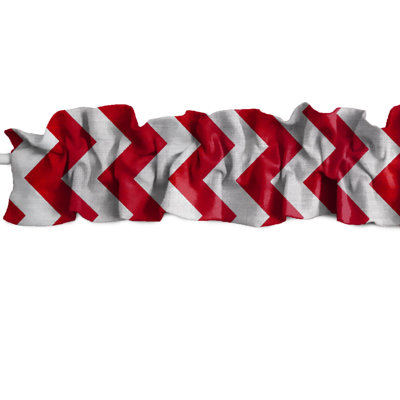 Cantonnière sur mesure en coton à chevrons