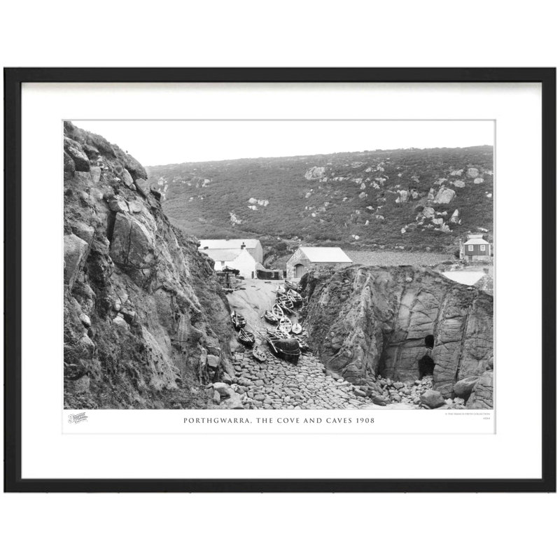 Porthgwarra, The Cove And Caves 1908 - Single Picture Frame Print, 60cm H x 80cm W x 2.3cm D