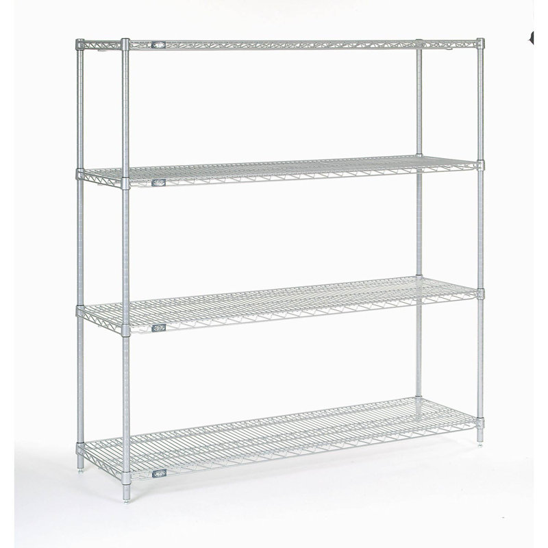 Étagère de démarrage, Époxy argent, H 86 po x l 54 po x P 21 po