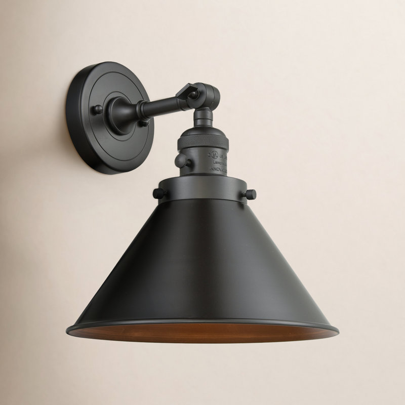 Dillon 1 - Light Dimmable Armed Sconce, 3 W LED Vintage Dimmable Bulb, Oil Rubbed Bronze, Oil Rubbed Bronze