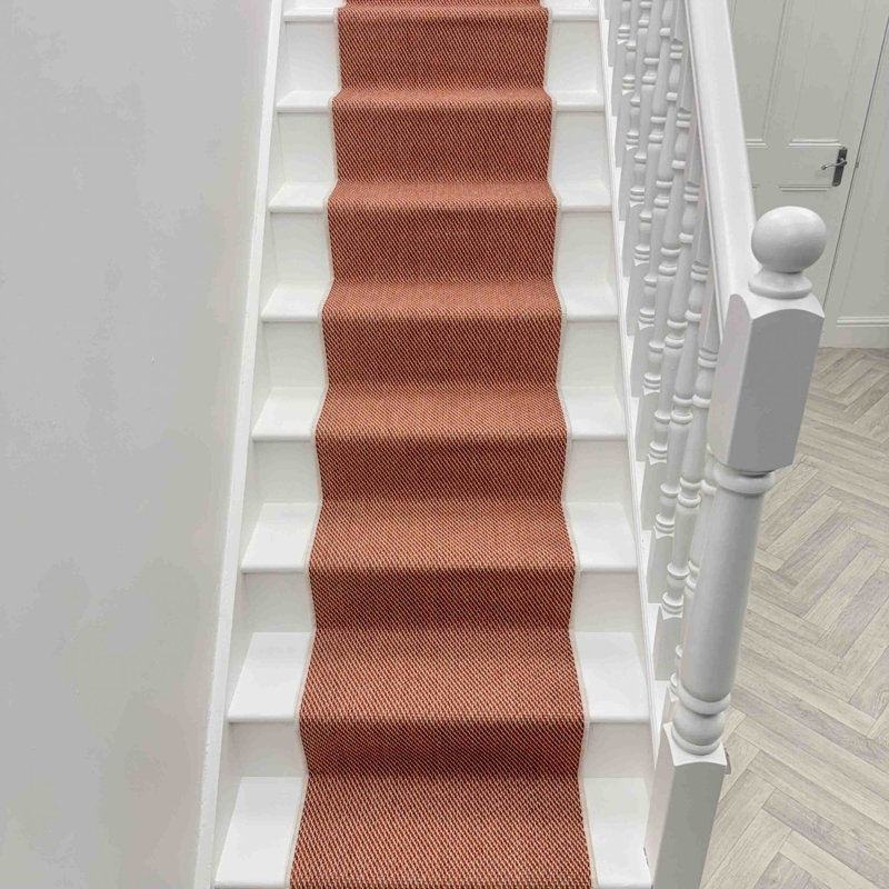 Stair Runner Solid Colour Flatweave Area Rug, Runner 60 x 690 cm