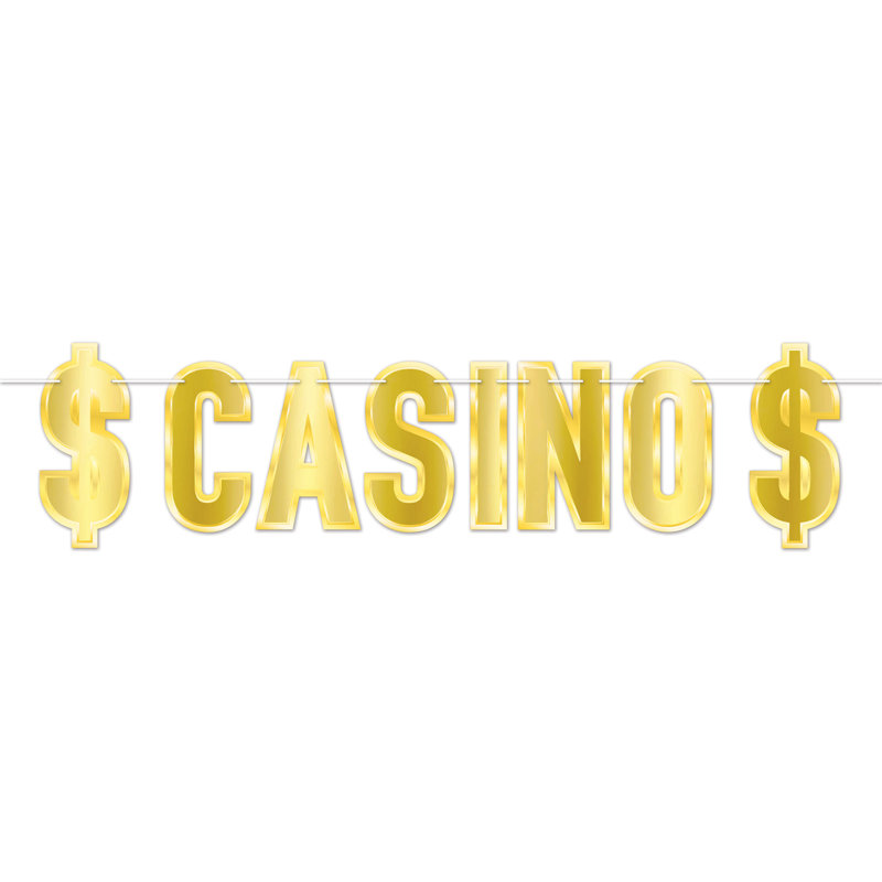 Foil Casino Streamer - 8Â¼" x 3' - Pack of 12