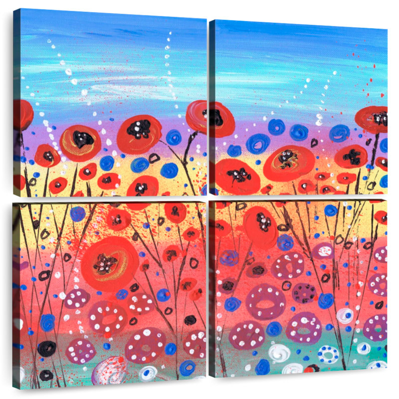 Floraison en été, H 32 po x l 32 po