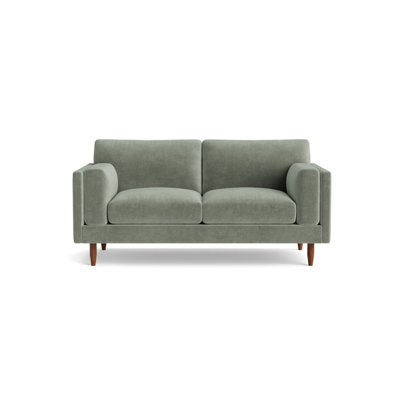 Skinny Fat Loveseat (70"), Velvet - Sage