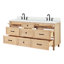 ARIEL Monroe 73 Double Sink Bathroom Vanity with Pure Quartz Top-1315554759