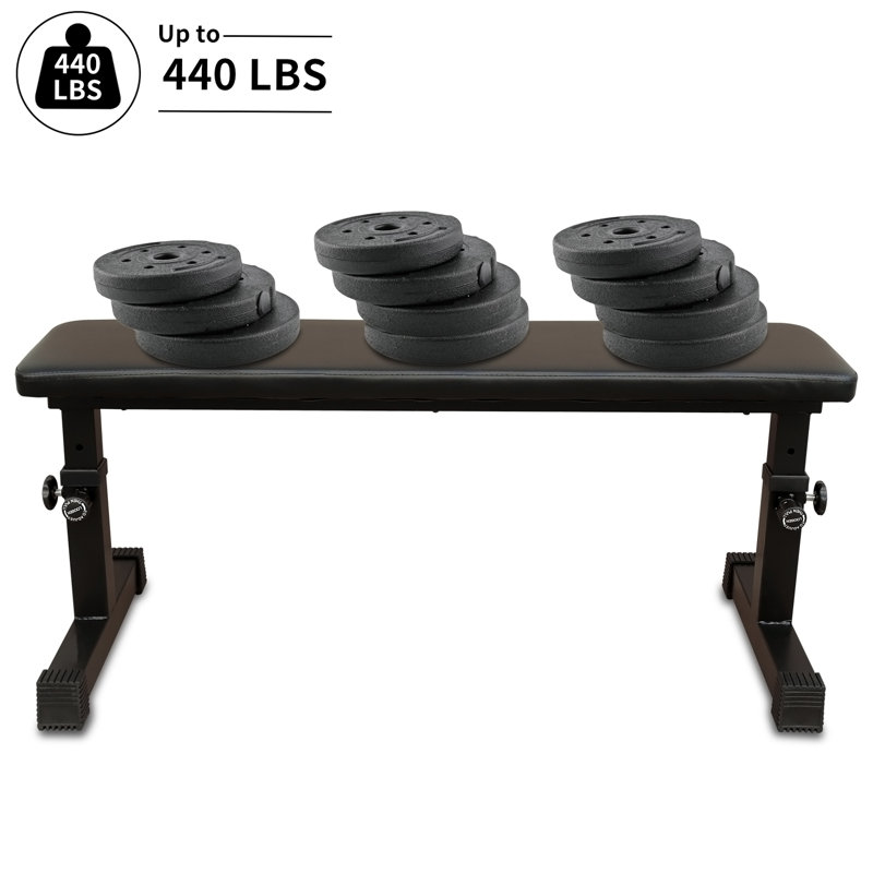 LE banc de musculation plat pour l'entraînement en force avec hauteur réglable à 5 niveaux