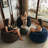 4-foot giant foam beanbag chair with padding, perfect for adult reading and relaxation – suitable for living room and bedroom.