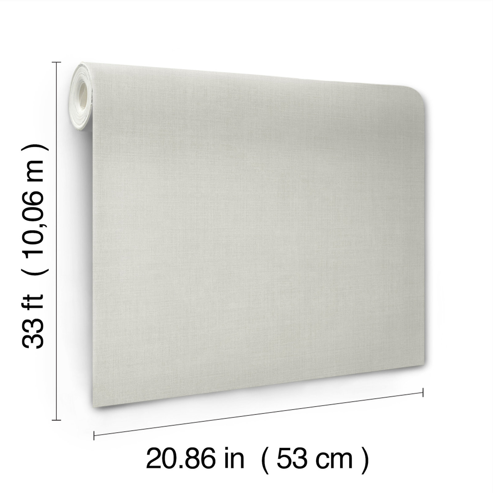 York Wallcoverings Wallpaper Double Roll, Vitmossa Light Grey