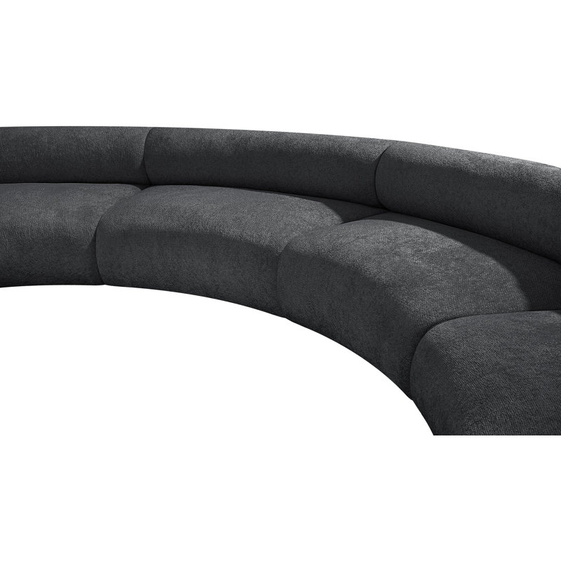 Canapé modulaire rembourré Bale, Tissu gris chenille