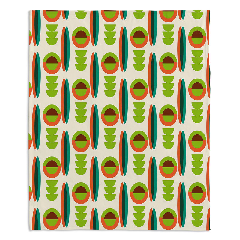 Couverture Mid-Century Lima, 51 po x 60 po, Fève de lima