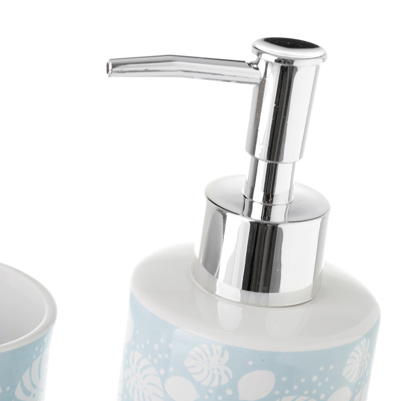 Tekamah Ceramic / Porcelain Bathroom Accessory Set, Blue