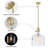 1 - Light Hammered Glass Single Pendant-23656109