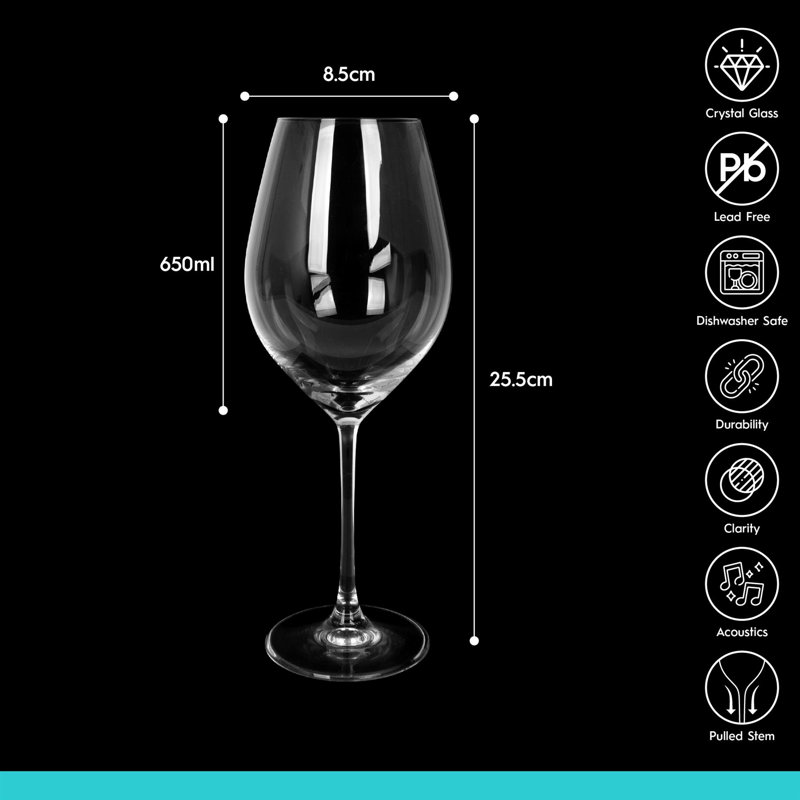 650ml Red Wine Glass, Set of 6