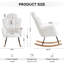 Fauteuil oscillant rembourré en tissu 055-Teddy