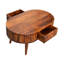 Ahart Solid Wood Four Leg Coffee Table with Storage