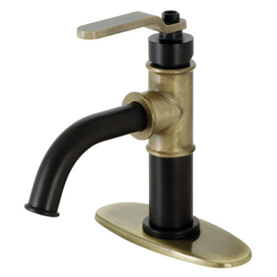 Robinet de salle de bain 1 trou à fixation sur le comptoir avec poignée escamotable Kingston