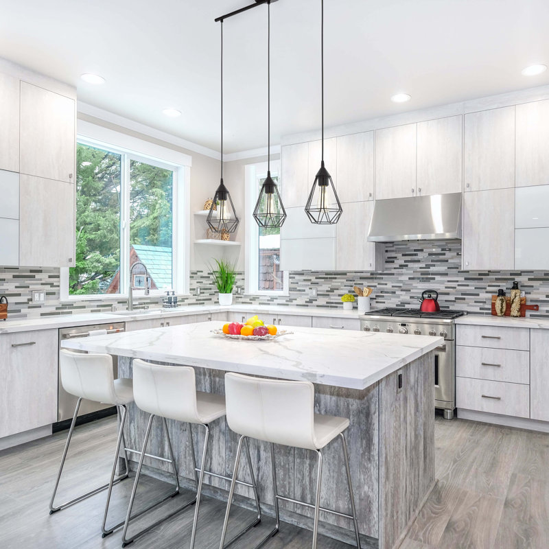Chorio 3 - Light Matte Black Kitchen Island Pendant