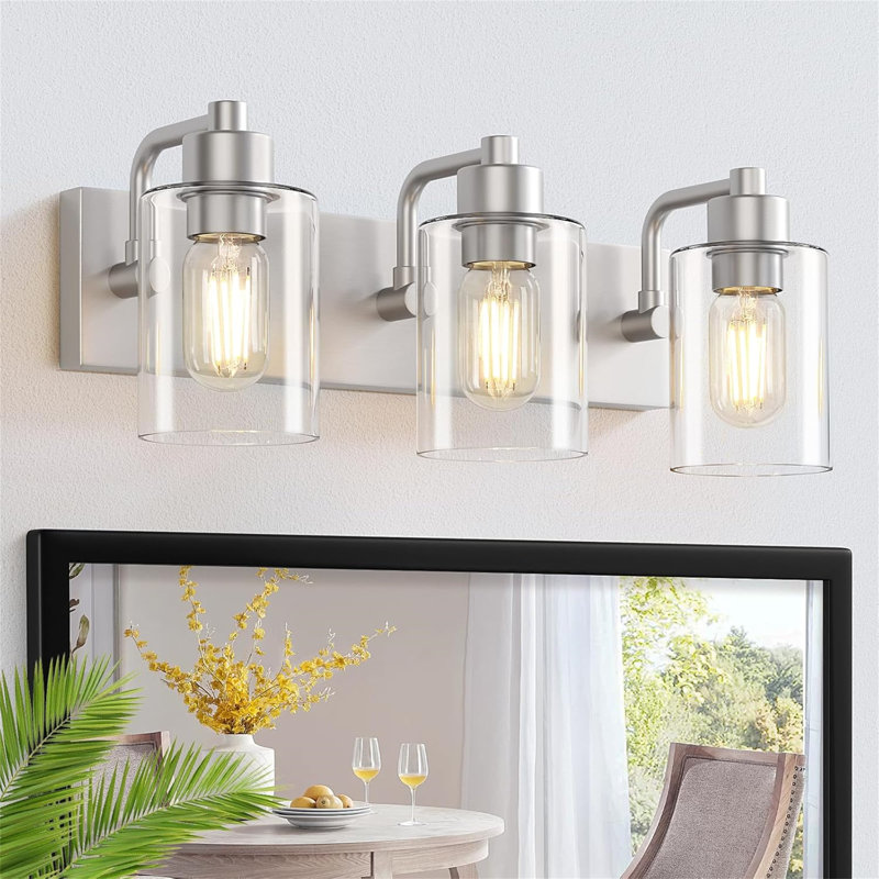 Lumière de meuble-lavabo à intensité variable, 3, Nickel brossé