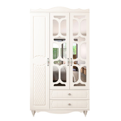Valliere 3 Door Manufactured Wood Wardrobe