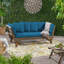 Lit de jour d'extérieur gris avec design extensible - Transformez votre patio en un havre de détente en coussins imperméables et en bois pour les loisirs