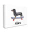 «Dachshund Dog Skateboarding cmw-032», art mural personnalisé-102555293-102504303-102504302