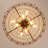 21.65" 8-Light Gold Glam Tiered Crystal Chandelier with Clear & Amber Shades