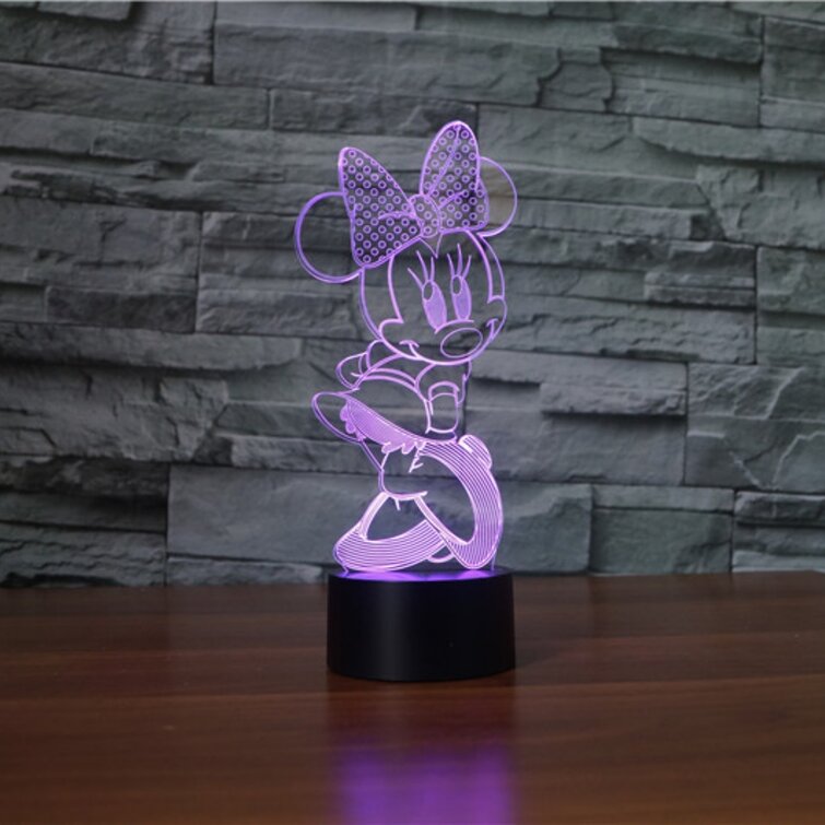 Urban Shop 3D Print Color Changing Moon Lamp with Wood Stand