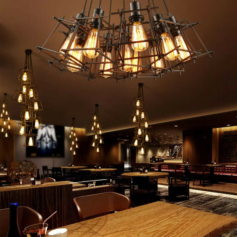 Sedillo 9 - Light Black Cluster Pendant