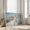 Impression sur toile White Cliff Whispers, dans un cadre en érable américain, 32 po x 48 po