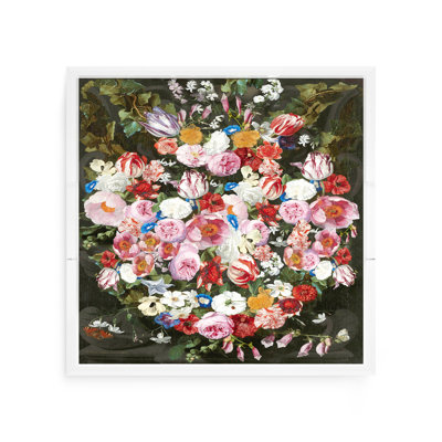 Festoon Flowers Acrylic Square Decorative Tray