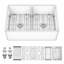 Station de travail de ferme 33 po - 33 po x 20 po x 10 po en porcelaine blanche