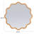 Wavy Round Mirror With Scalloped Wooden Frame