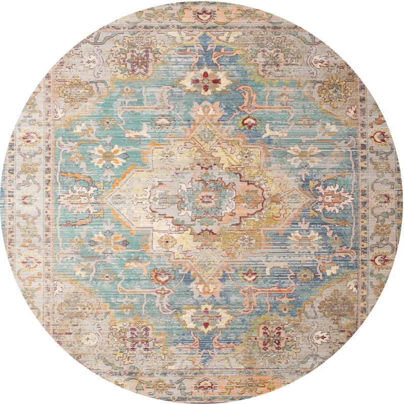 Tapis oriental tissé à la machine Cataleiya, Rond 7 pi
