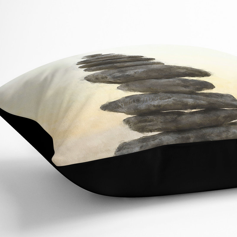 Square Cushion, Black, 55cm H x 55cm W x 20cm D