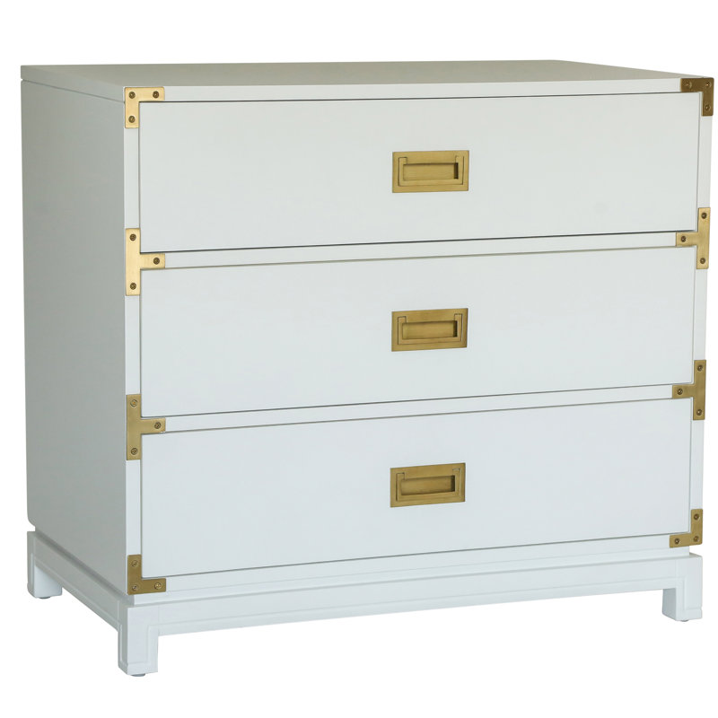 Carlyle 3 - Drawer Nightstand, White Satin