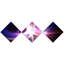 « illumineing purple design on black », impression à multiples images sur toile
